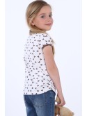 Bluza fete cu modele, alba NDZ8197 - Magazin online - Boutique